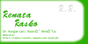 renata rasko business card